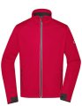 Heren Sport Softshell Jas Daiber JN1126 Licht Rood-Zwart